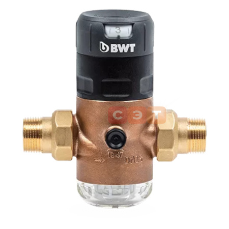 Редуктор давления BWT D1 Red (бронза, НгНР-НгНР, 16 атм)  1/2" 